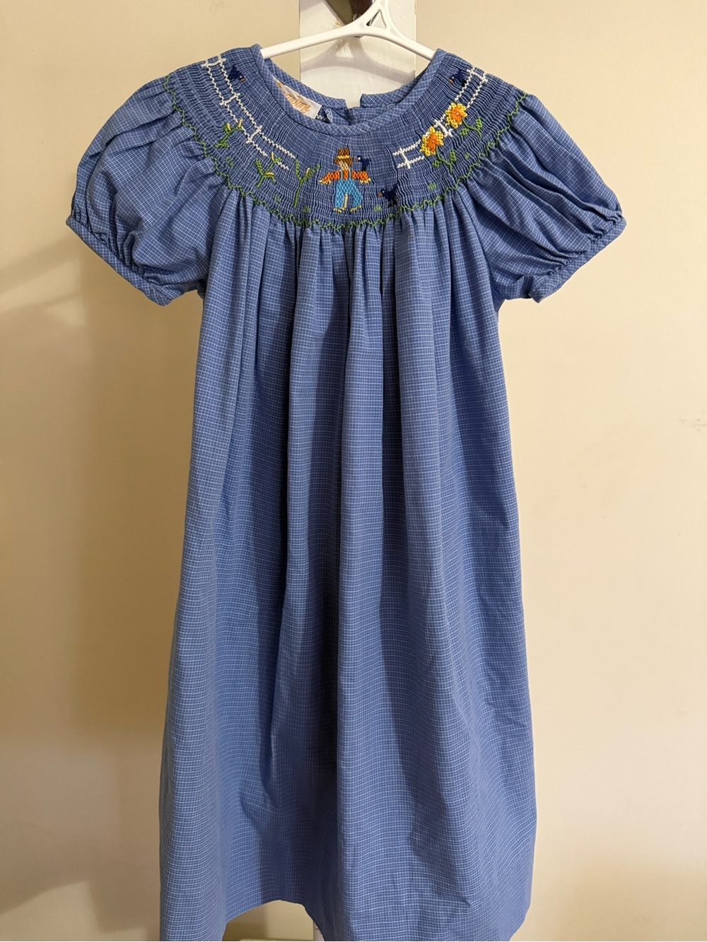 Anavini Smocked Fall Bishop Dress